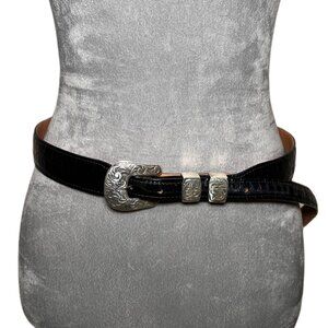 Douglas Magnus Santa Fe Heartline Sterling Silver Buckle Set with Max Lang Genui